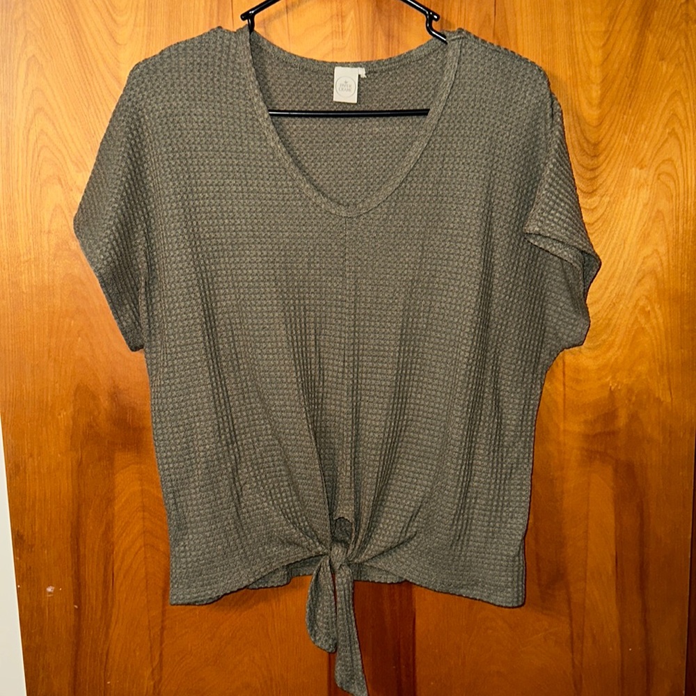Paper Crane Green Knit Top